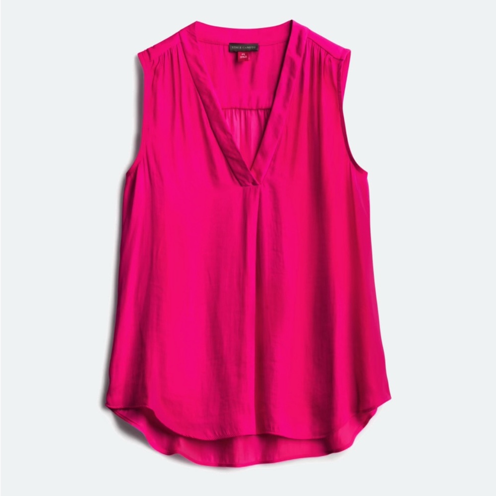 Vince Camuto Vibrant Pink Sleeveless Blouse